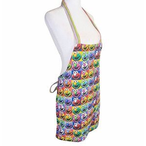 Custom Handmade Elmo Op art pop multicolor rainbow apron smock one size